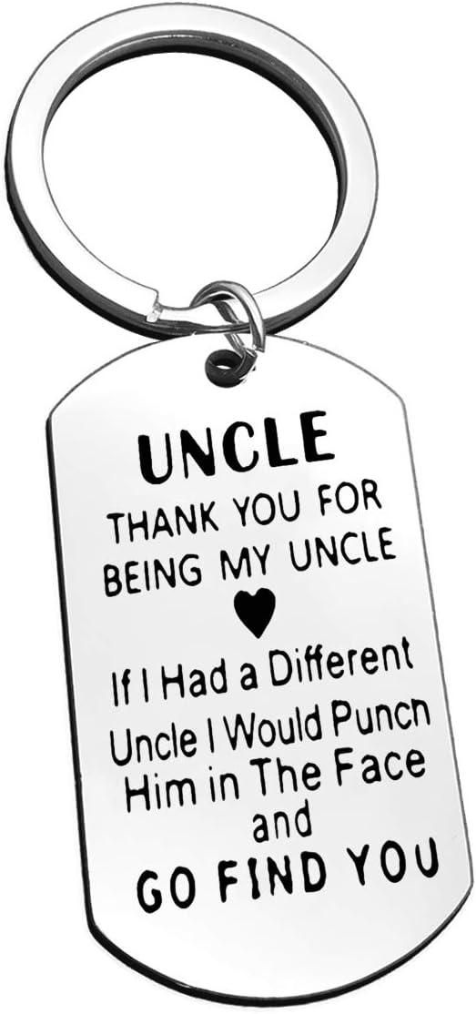 Uncle Keyring Gifts Fathers Day Gift Thank You for Being My Uncle Keyring Christmas Birthday Gifts for Uncle Thanksgiving Gifts Uncle Gifts from Niece Nephew