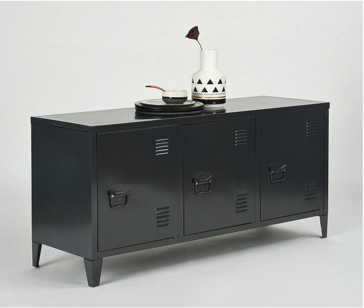 Generic Et 3 Do 3 Door Metal Of File Cabinet Oard Cupboard Locker Organizer Con Storage Metal Office Nsole Black Organizer Console Black Amazon Co Uk Kitchen Home