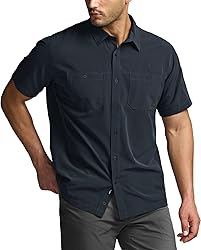 CQR Men's Short Sleeve Tactical Shirts, UPF