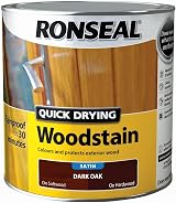 Ronseal Quick Drying Woodstain Dark Oak Satin 2.5L view 5