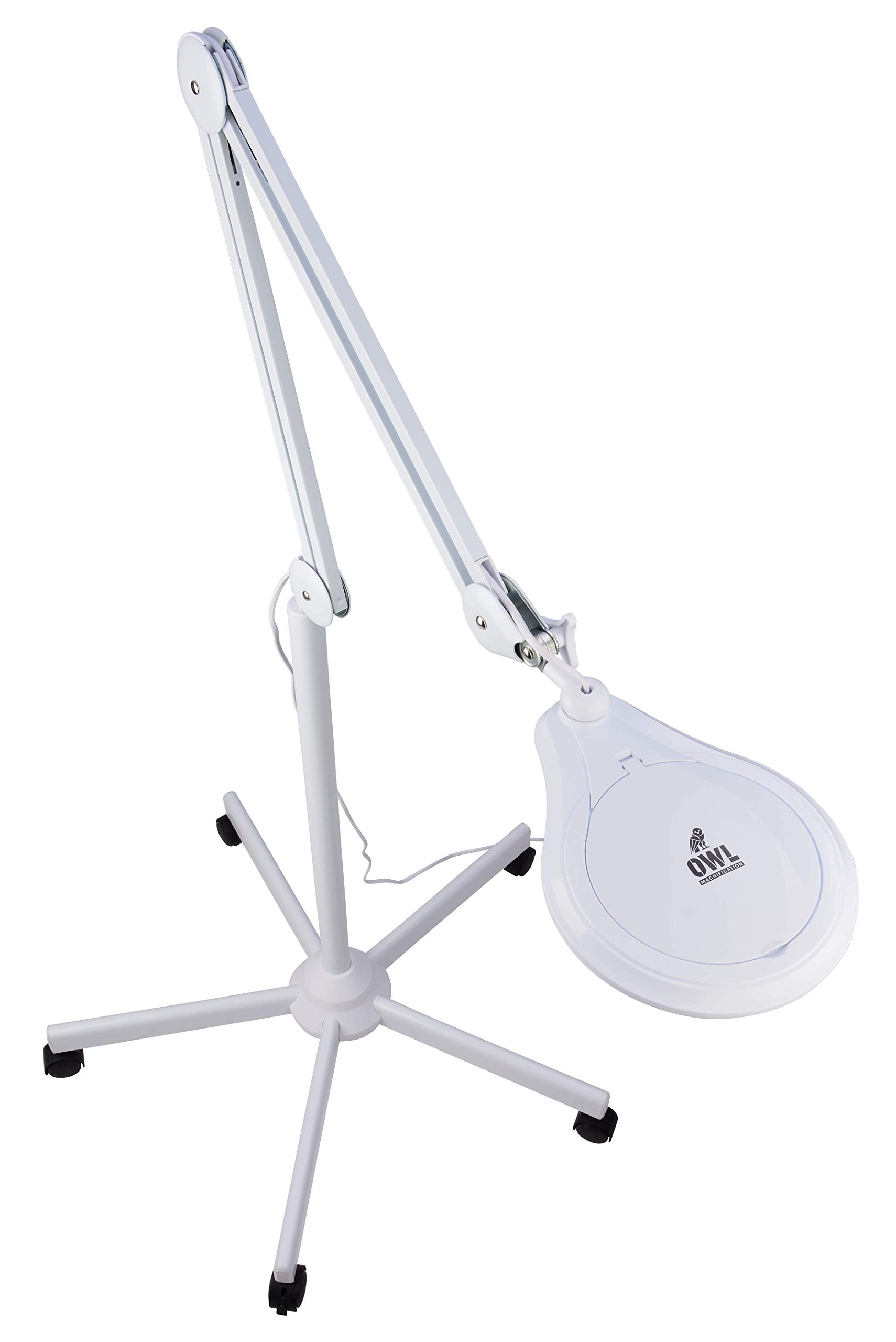 Floor Standing Magnifier Lamp with Hands Free Daylight Adjustable