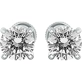 1/5 to 2 Carat TW Natural Real Diamond Solitaire Studs Earrings Available in 14K White and Yellow Gold with Secure Screw Back for Women and Men (Color J-K, Clarity I1-I2)