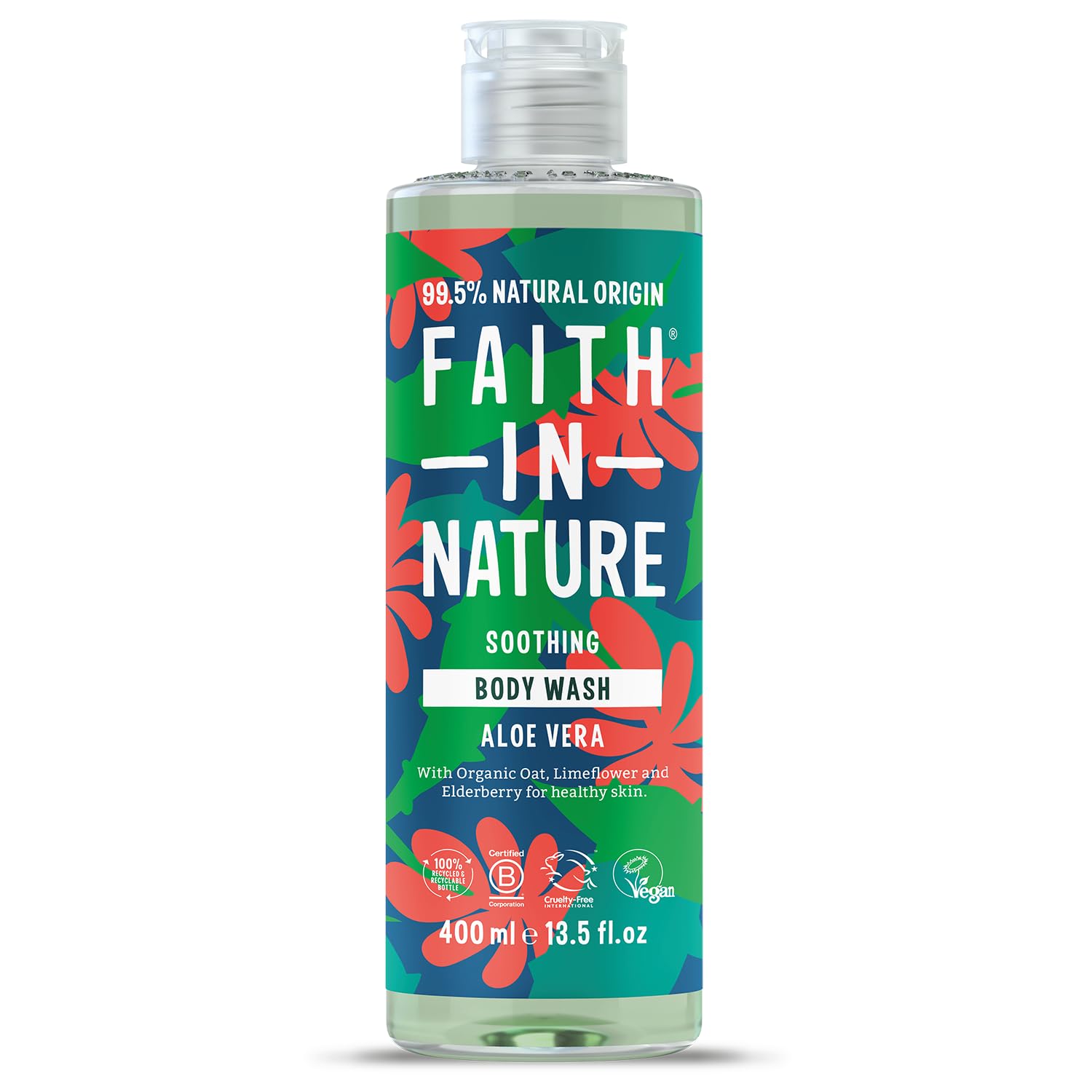 Faith In Nature Natural Aloe Vera Body Wash, Soothing Shower Gel, Vegan and Cruelty Free, No SLS or Parabens, 400 ml — image 1