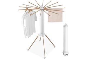 LORAK Collapsible Laundry Drying Rack，Space-Saving Hanger with 16 Adjustable Poles,Octopus Style Clothes Rack, 70 lbs Load,31