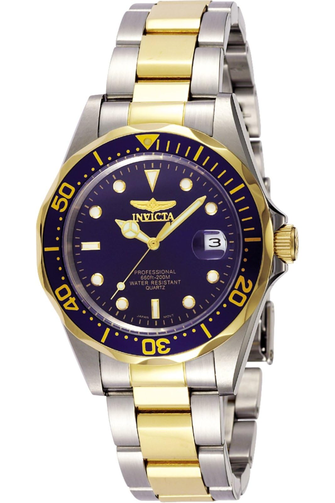 Invicta Pro Diver 8935 Watch - Waterproof - Analogue - Quartz Movement - stainless steel with blue dial - 37mm — image 1