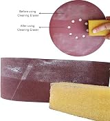 Uinfhyknd Rubber Abrasive Sandpaper Cleaning Strip for Belt Disc Sander 10cm view 2
