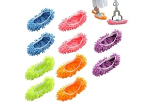 5 Pair Mop Shoe Cover,Reusable Removable Cleaning Shoe Covers for Floor Cleaning House Washable（10Pcs）