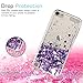 LeYi for iPod Touch 7 Case, iPod Touch 6 Case, iPod Touch 5 Case with Screen Protector for Girls, Shiny Glitter Quicksand TPU Protective Phone Case for iPod Touch 7th/ 6th/ 5th Gen Purple