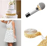 Zayejod 4 Rolls Gold Resin Rhinestone Ribbon 10mm Self-Adhesive Glitter view 6