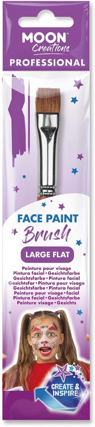 Face Paint Brushes by Moon Creations (Large Flat Professional), Purple