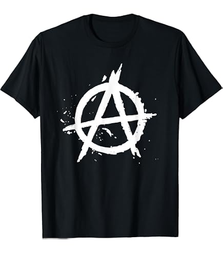 Amazon.com: Anarchy Symbol Design - Distressed Stencil Anarchist T