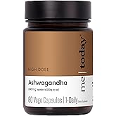 me today Ashwagandha Supplement Capsules 3000 mg -High Strength Adaptogen Supplement for Stress Relief, Mental Clarity & Focus – Vegan, Natural Daily Wellness Formula,60 Servings.