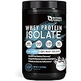 NATURE TARGET Whey Protein Powder, Unflavored Protein Powder, Whey Protein Isolate for Muscle Growth & Recovery, 26G Protein, Gluten Free & No Sugars, 16 Servings, 1.10 Pound (500 G)