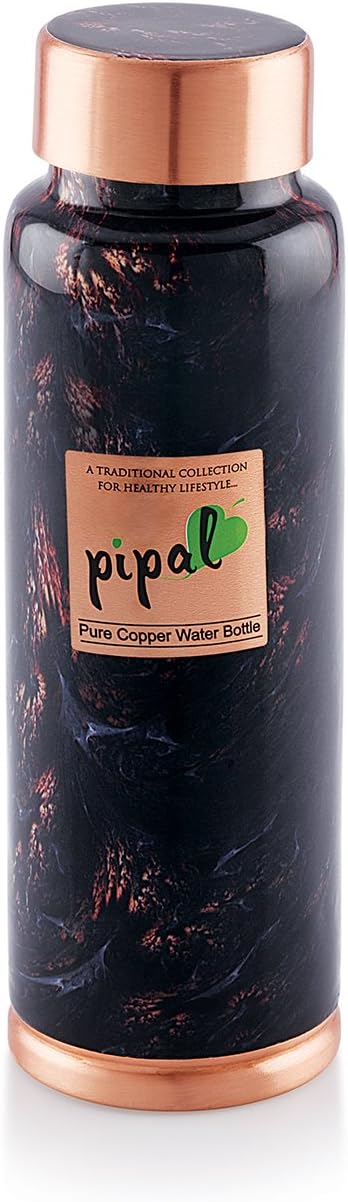 Pipal Product Llp Leak Proof and Jointless Caliber Copper Water Bottle with Ayurvedic Health Benefits (600ml)