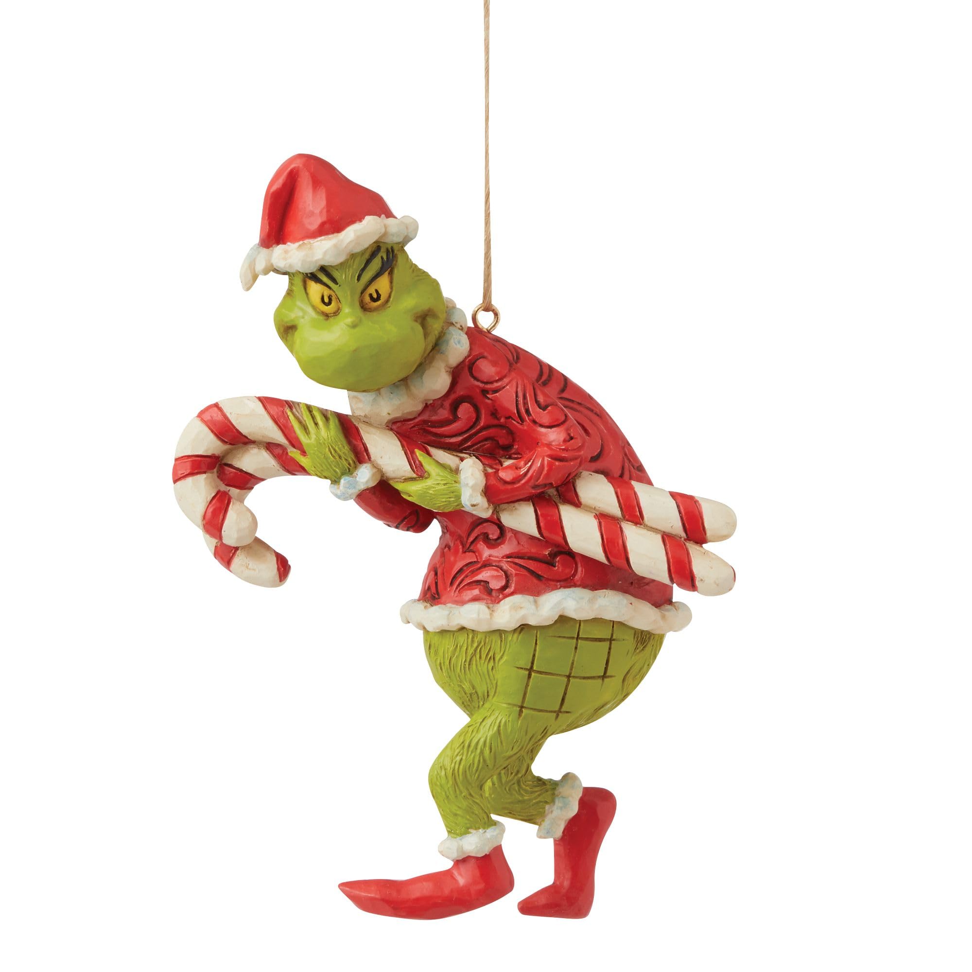 Jim Shore Grinch Stealing Candy Canes Ho Hanging Ornament
