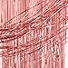 Unves Fringe Curtains, Metallic Foil Curtain Fringe 2 Pcs 3.2x9.8 ft Rose Gold Photo Booth Backdrop Tinsel Curtains for Birthday Wedding Party Decoration