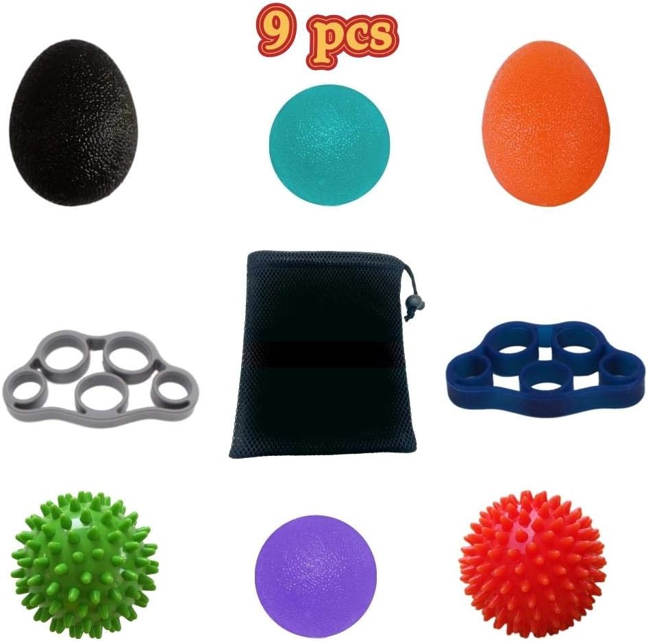 Grip strengthener,Stress balls for,Hand exercise balls,Spike ball,can