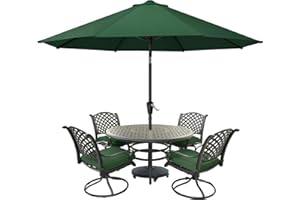 MASTERCANOPY Patio Umbrella for Outdoor Market Table -8 Ribs (9ft,Forest Green)
