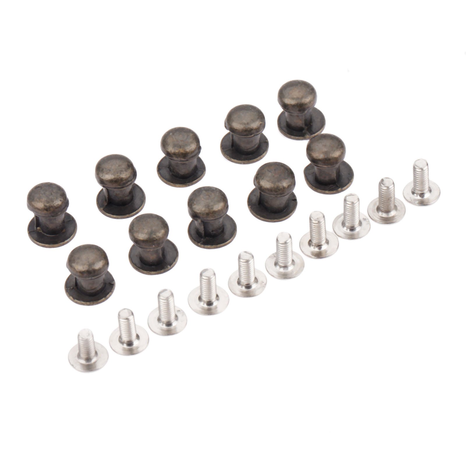Dophee 30PCS Antique Bronze Drawers Knobs, Furniture Knobs 0.28"x 0.39" Mini Handles Dollhouse Knob Pulls for Cabinet Dresser Closet Chest Drawer Bin Jewelry Box Wooden Cases