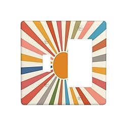 Thsanju Abstract Colorful Sun Retro Geometric