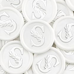25Pcs White Wax Seal Stickers Handmade Vintage