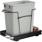 Chenthrall Pull Out Trash Can Under Cabinet, Heavy Duty Black Organizer | Cabinet Trash Can Pull Out Kit, Full Extension Slides, Fits 13&Prime;W&times;18&Prime;D Cabinet, Maximum bin width: 8.5&Prime; (Bin Sold Separately)