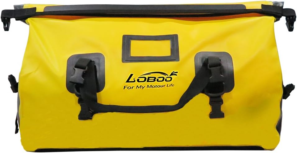 Loboo Waterproof Bag Expedition Dry Duffel Bag Motorcycle Luggage For Travel,Sports, Cycling,Hiking,Camping (40l, yellow)