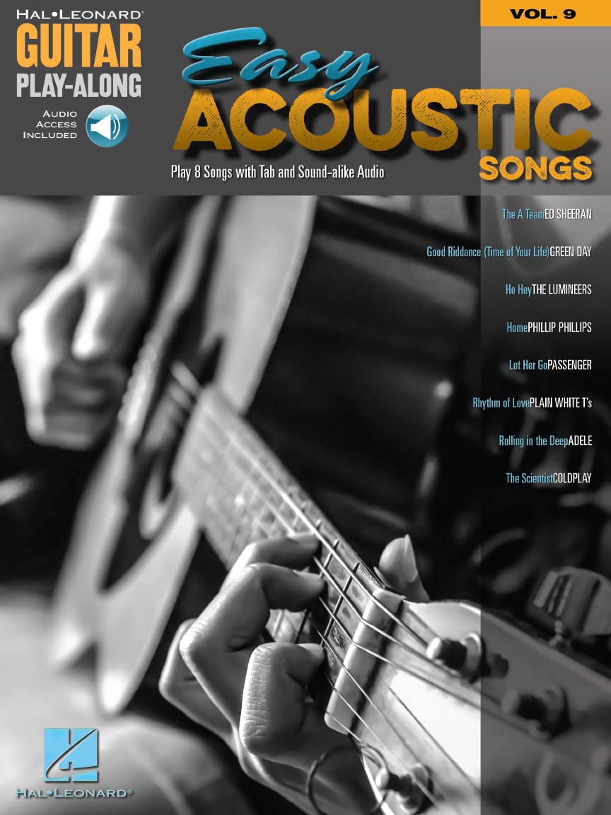 Guitar Play-Along Volume 9: Easy Acoustic Songs (Book/Online Audio) (Hal Leonard Guitar Play-Along) (Includes Online Access Code)
