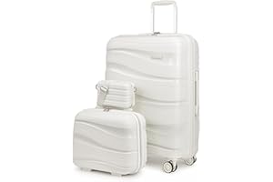Melalenia Luggage Carry On Suitcase Sets, Expandable PP Hard Shell Suitcase with Spinner Wheels,Travel Luggage with TSA Locks 22x14x9 Airline Approved