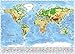 Vallesh - Scratch Off World Map Poster with Scratcher - Shows US States & Country Flags - Large, Detailed, Educational - Wall Art, Decor - Great for Kids, Family and Friends - Adventure and Travel Map