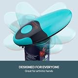 Cooks Professional Electric Can Opener One Touch Teal Black view 6