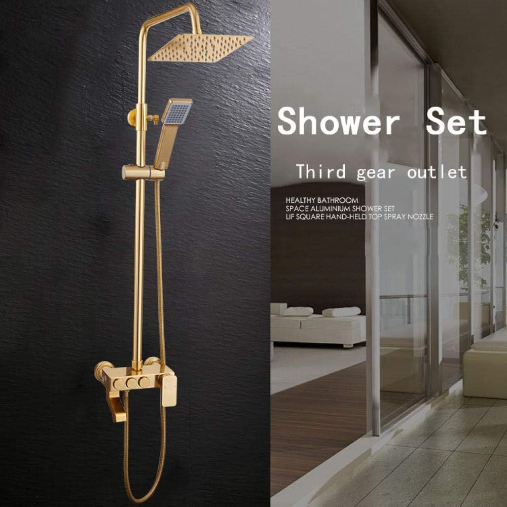 ANDONESD Colonne de Douche Hydromassante Espace Aluminium Ensemble