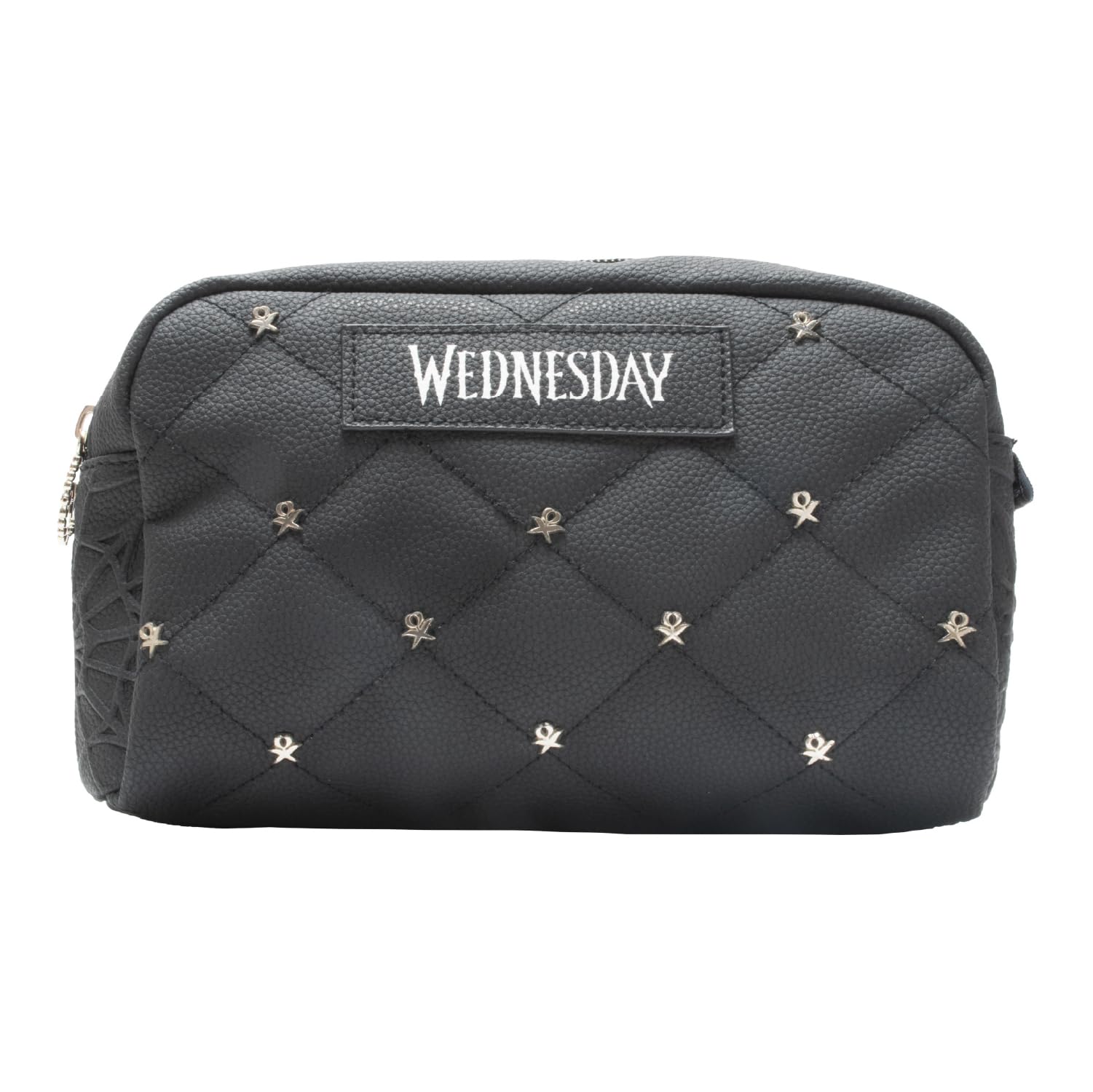 Wednesday Cosmetic Bag Wednesday Gifts Quilted Material Compact Handheld Size 19 x 11 x 6.5 cm Licensed Wednesday Goth Accessories Merchandise Merch