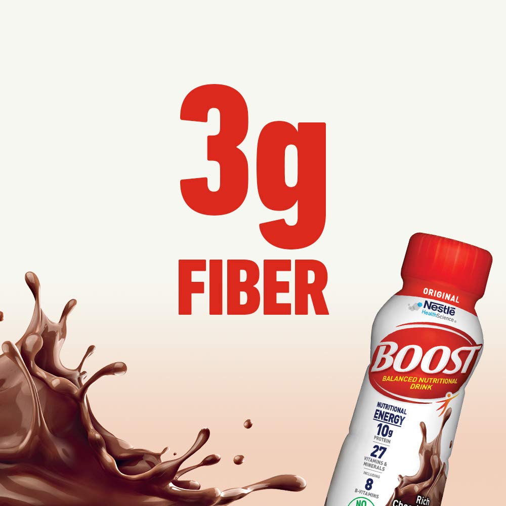 Boost Original Nutritional Drink, Rich Chocolate, 8 Fl Oz (Pack of 24) : Grocery & Gourmet Food