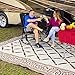 Reversi Mats Large RV Patio Mat and Rug (9 x 18’) for Outdoors, Backyard, Trailer, Picnics and Camping. Heavy Duty, Weather Resistant, Soft Reversible Rugs. Comes with Storage Bag. Brown/Beige