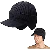 Unisex Cozy Head Beanie with Brim and Ear Flaps