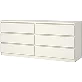 Tvilum 6 Drawer Double Dresser, White