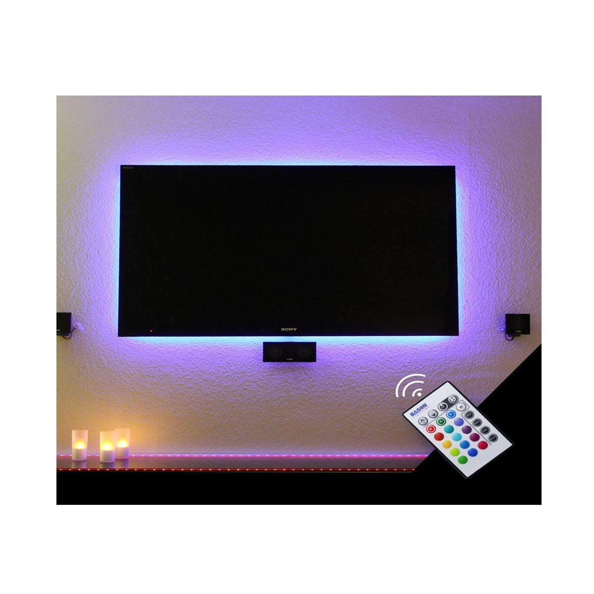 BASON USB LED TV Backlight Kit for 42 to 50 Inches, Bias Lighting LED