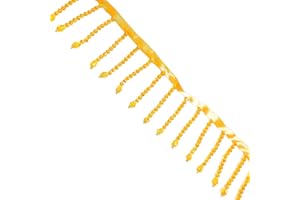 KEHUADIY 2 Yard Rhinestone Ribbon Tassel Irregular Rhinestone Fringe Rhinestone Tassel Crystal Beaded Fringe Trim Sewing Beaded Fringe for Curtain Lampshades and DIY Clothing Wedding Decoration (Yellow)