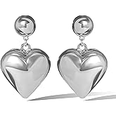 Jessica Simpson Dangle Heart Earrings for Women, Drop Valentines Earrings