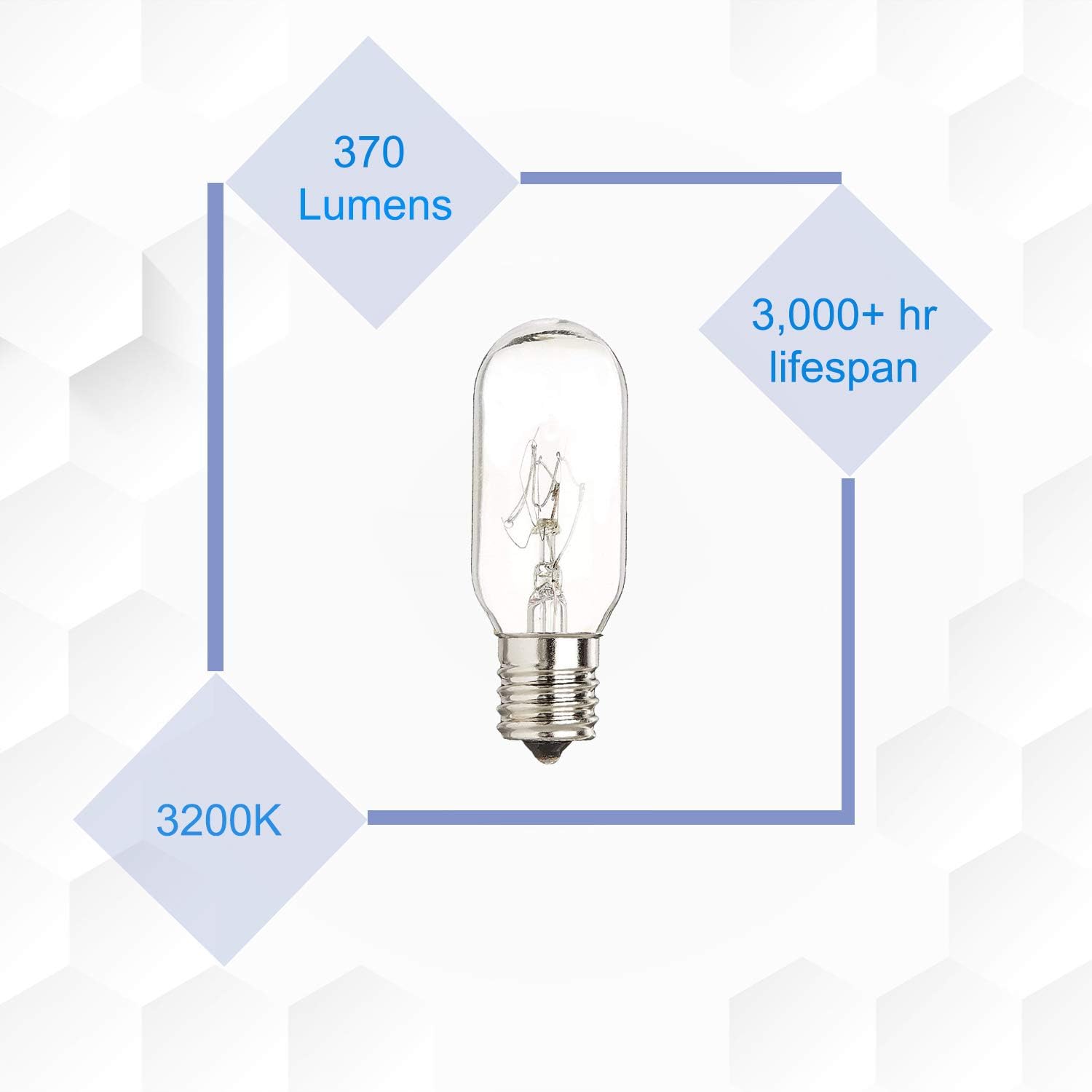 40 Watt Microwave Bulb GE - Microwave Light - Fits Most GE and Whirlpool Ovens - E17 Intermediate Base Bulb - 40 Watt 130 Volt Appliance Bulb - 3 Pack - Luvvitt: Home Improvement