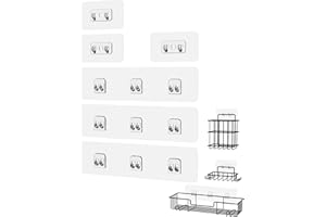 Jovware Shower Caddy Adhesive Strips, Replacement Stickers for Shower Shelves, Soap Holder, Kitchen Rack, Bathroom, Wire 6 Pa
