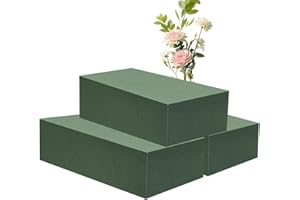 Floral Foam Blocks 3 Pcs Styrofoam Block Green Wet and Dry Flower Foam Blocks Florist Foam for Artificial and Fresh Flower Ar