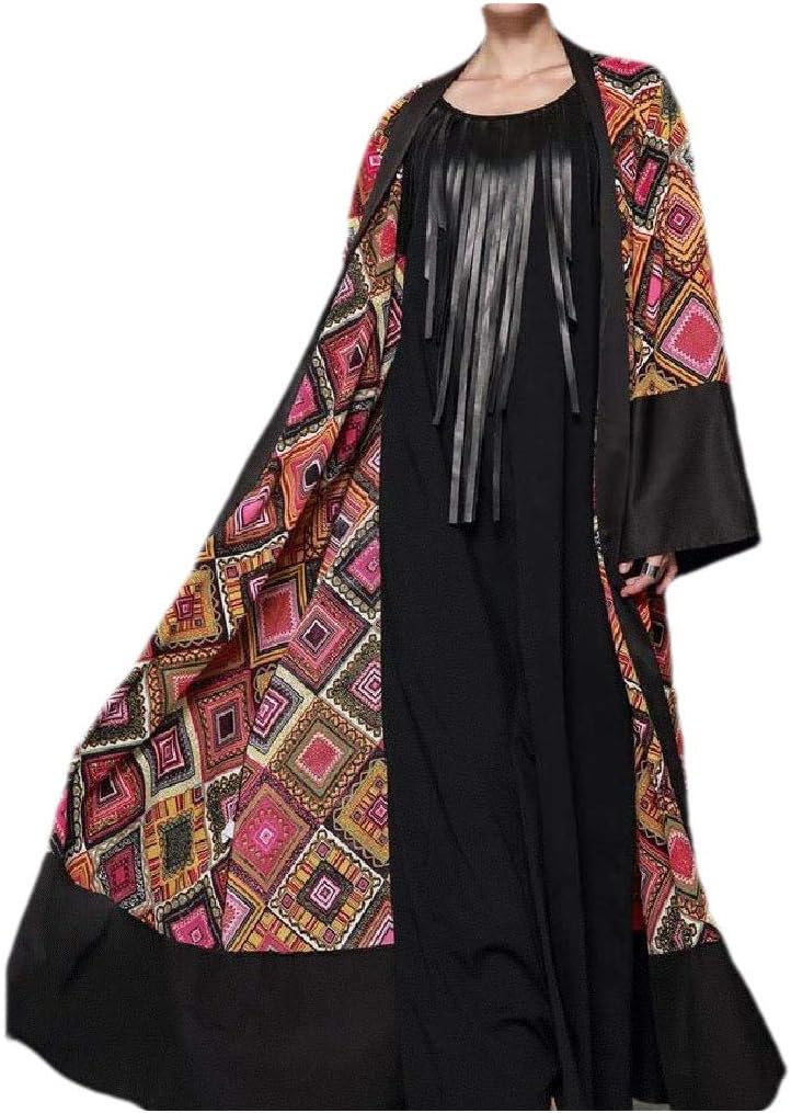 AngelSpace Womens Plus Size Middle East Premium Fashional Retro Kaftan Abaya