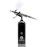 BARBAROS Airbrush Kit 35 PSI High Pressure Cordless Airbrush Gun, Portable Airbrush Compressor Set, Handheld Mini Rechargeable Air Brush for Barbers, Stylists, Painting, Nail, Makeup
