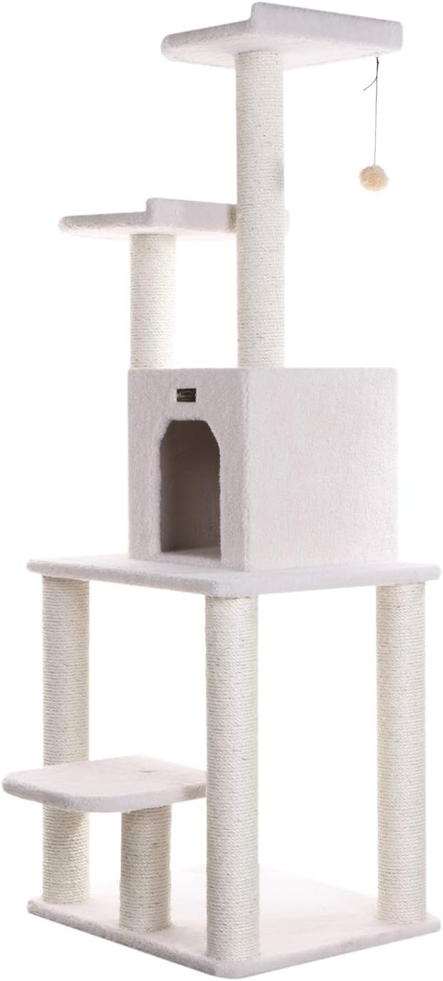 Armarkat 62-Inch Cat Tree, Model B6203, Ivory : Cat Tower : Pet Supplies