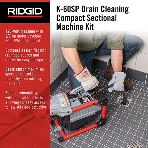 RIDGID 66492 Model K60SP Compact 120Volt Sectional Drain Cleaning