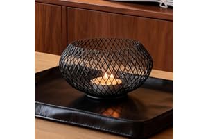 1pcs Elegant Vintage Candle Holders, Hollow-Out Metal Chain Design for Wedding Table Centerpiece, Fireplace Mantel & Home Dec