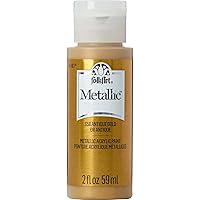 FolkArt K658 Paint Acrylic Metallic, 2 Fl Oz (Pack of 1), Antique Gold
