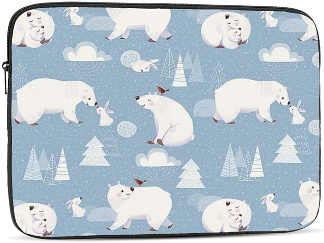 Amazon ノートパソコンケース Pcインナーケース ラップトップケース スリーブバッグ 保護ケース かわいい ホッキョクグマ ウサギ パソコンカバー バッグ ケース 軽量 耐衝撃 撥水加工 360 保護 シューズ バッグ